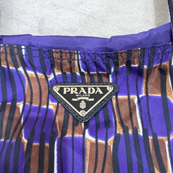 Prada purple and Brown Women's Nylon Tote Bag - Picture 2 of 4